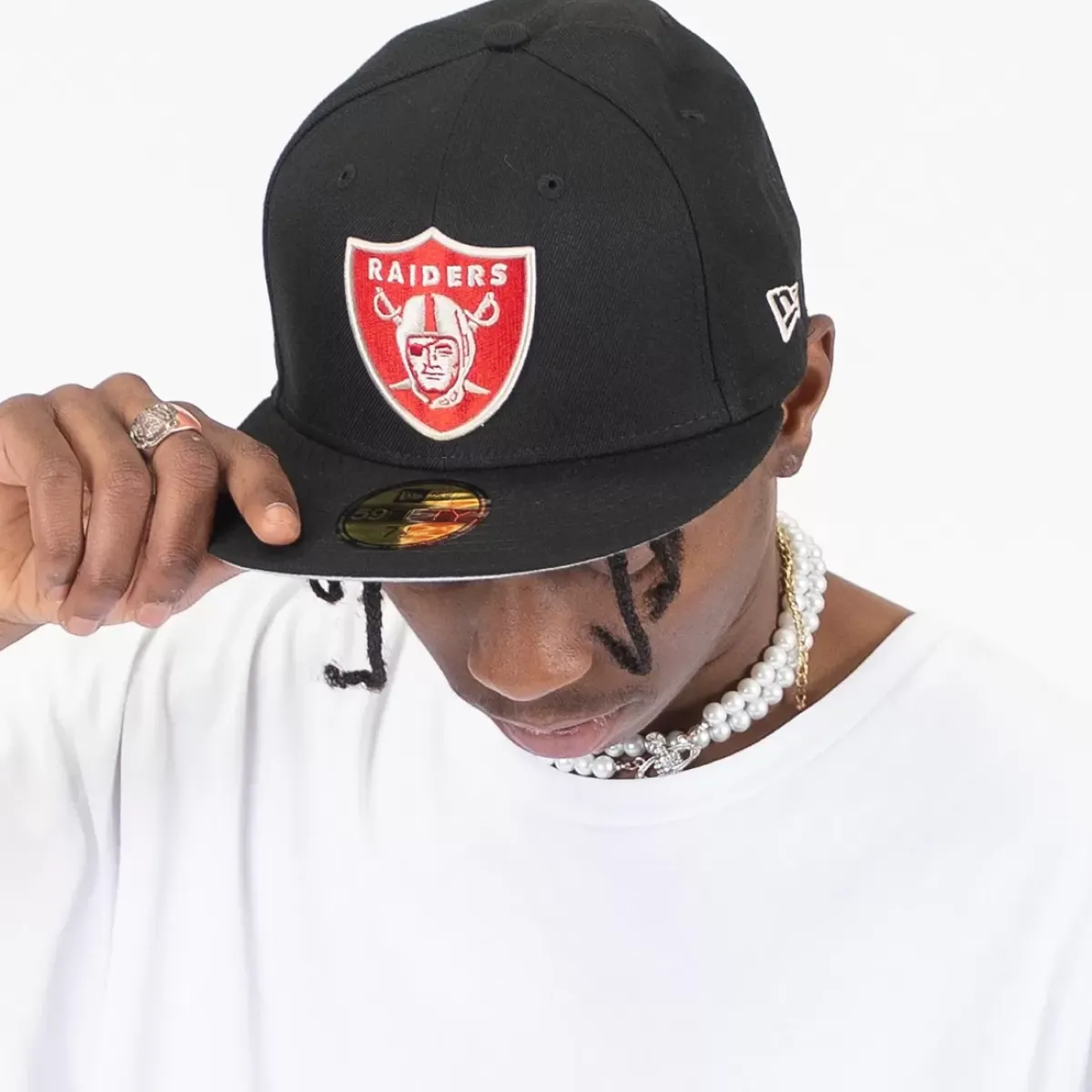 New Era Caps & Hats<5950 Las Vegas Raiders Black Cap