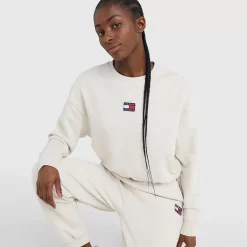 TOMMY HILFIGER Hoodies & Crews<Badge Cropped Drawstring Sweatshirt