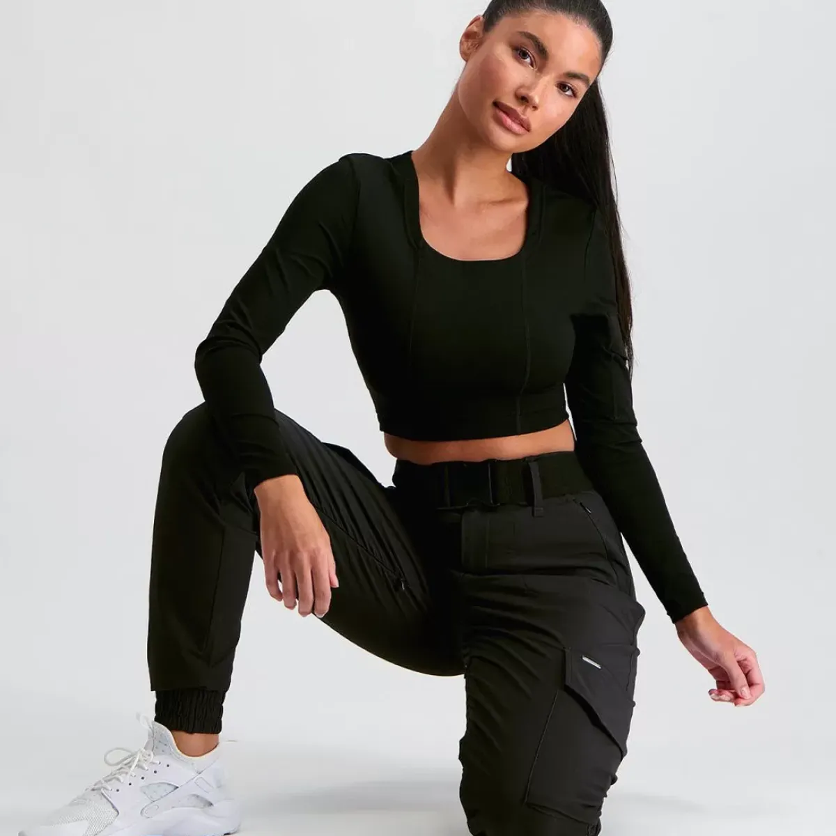 Aim Pants & Sweats<Black Cargo Pants