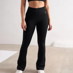 Aim Tights<Black Ribbed Seamless Flare Tights