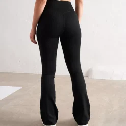 Aim Tights<Black Ribbed Seamless Flare Tights
