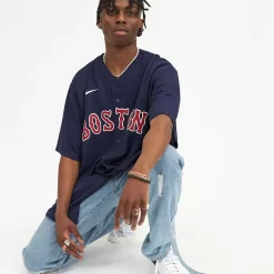 NIKE MLB Tees & Singlets<Boston Red Sox Mlb Official Alternate Replica Jersey