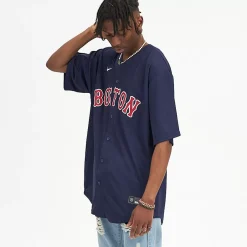 NIKE MLB Tees & Singlets<Boston Red Sox Mlb Official Alternate Replica Jersey