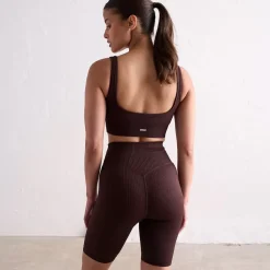 Aim Shorts<Cacao Ribbed Seamless Biker Shorts