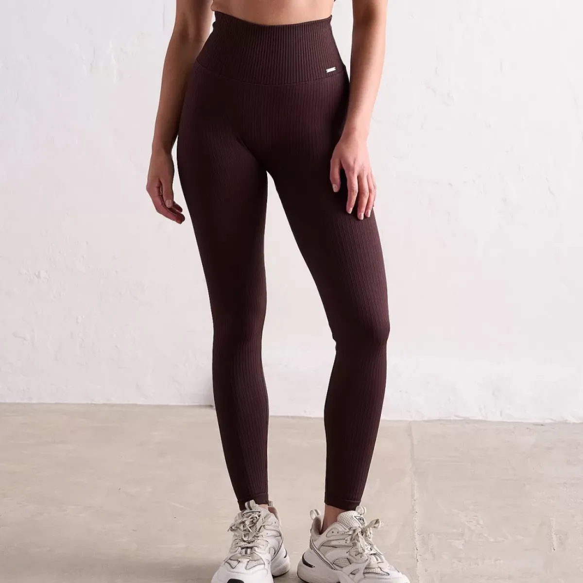 Aim Tights<Cacao Ribbed Seamless Tights