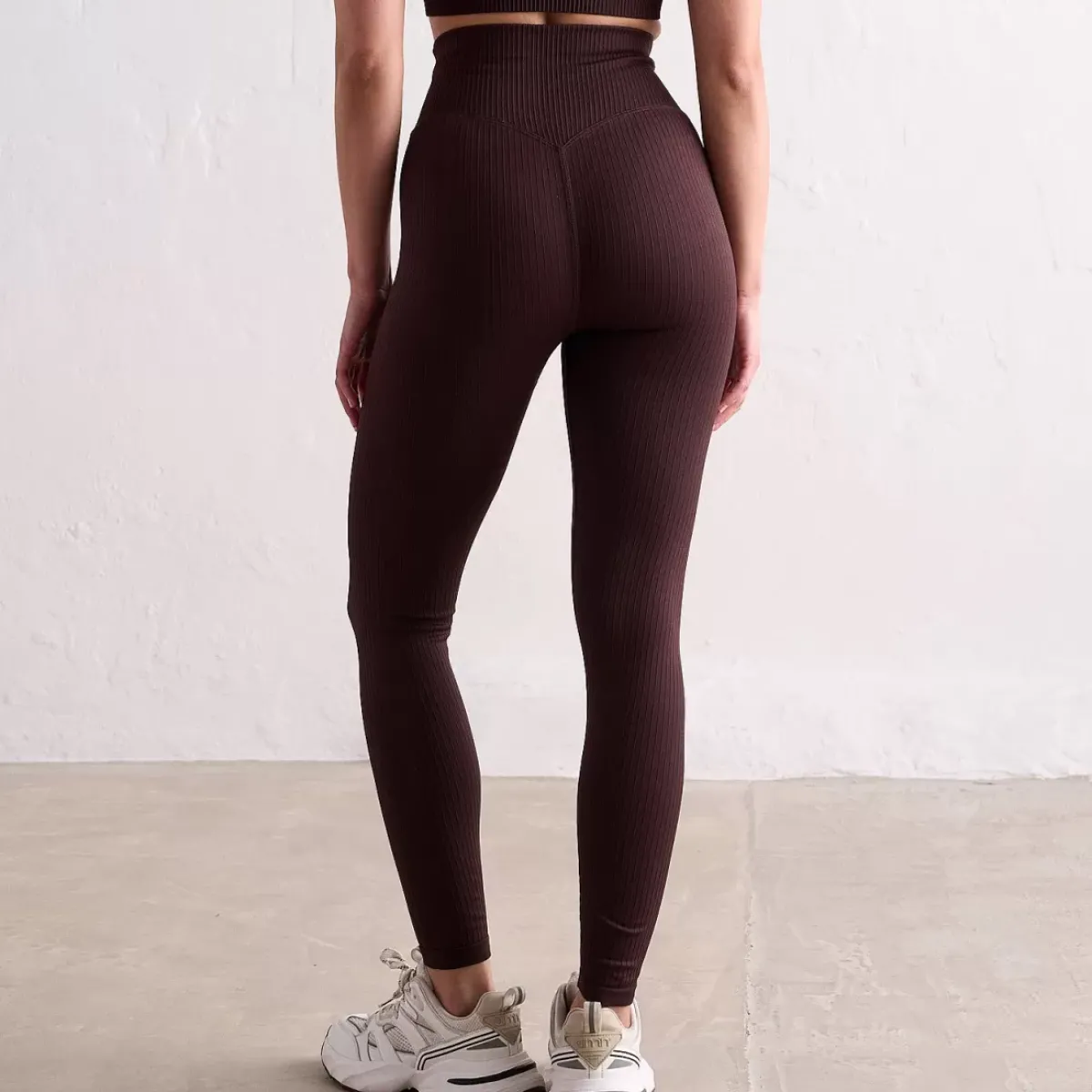 Aim Tights<Cacao Ribbed Seamless Tights
