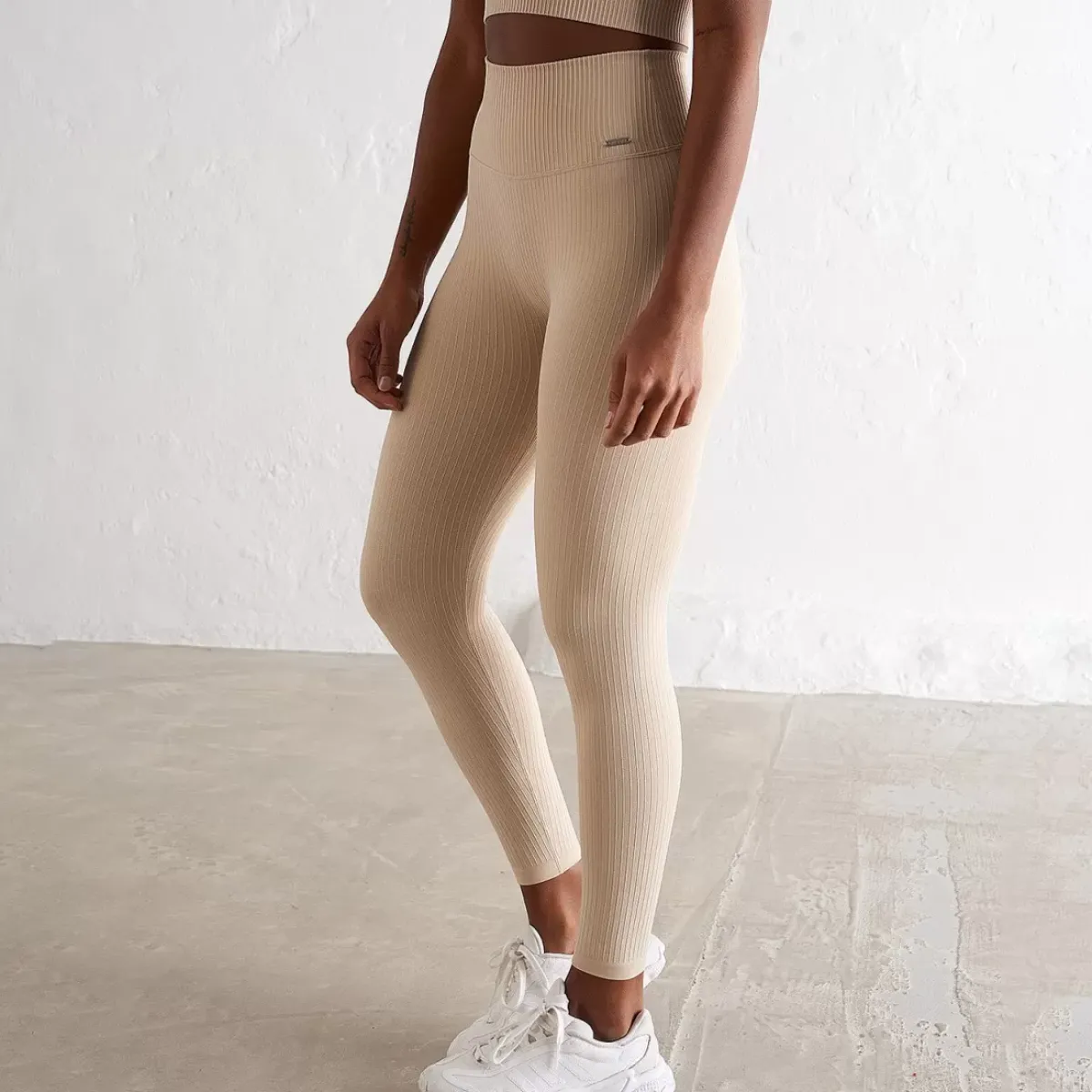 Aim Tights<Cafe Au Lait Ribbed Seamless Tights