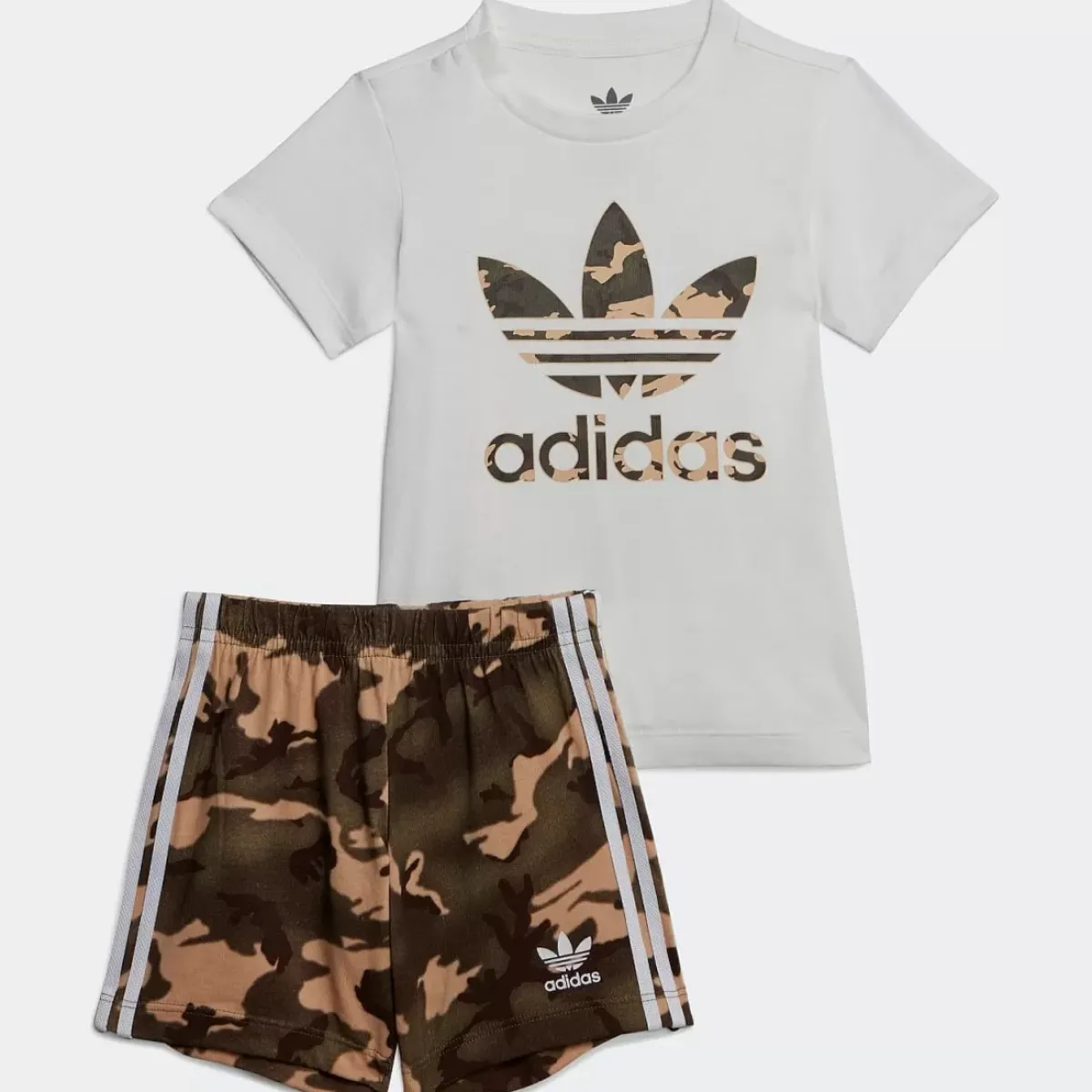 Adidas Originals Tees<Camo Tee And Shorts Set