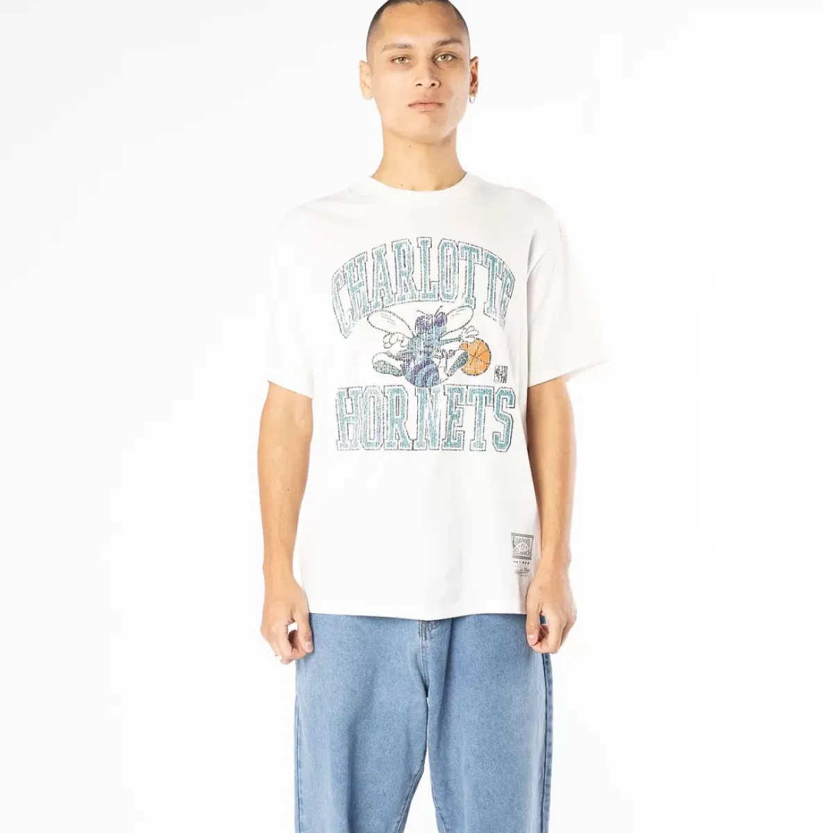 MITCHELL AND NESS Tees & Tanks<Charlotte Hornets Vintage Ivy Arch Tee Unisex
