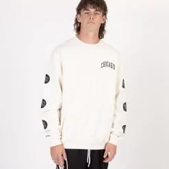 MITCHELL AND NESS Hoodies & Crews<Chicago Bulls 6 Time Champions Crewneck Unisex