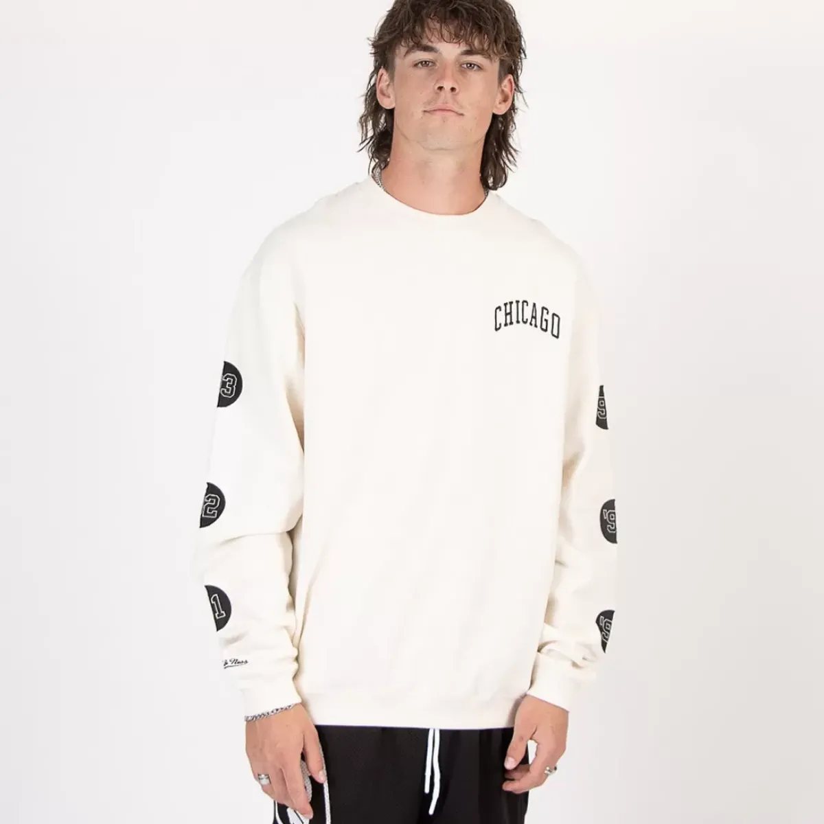 MITCHELL AND NESS Hoodies & Crews<Chicago Bulls 6 Time Champions Crewneck Unisex