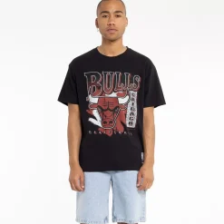 MITCHELL AND NESS Tees & Singlets<Chicago Bulls Brush Off Tee Unisex