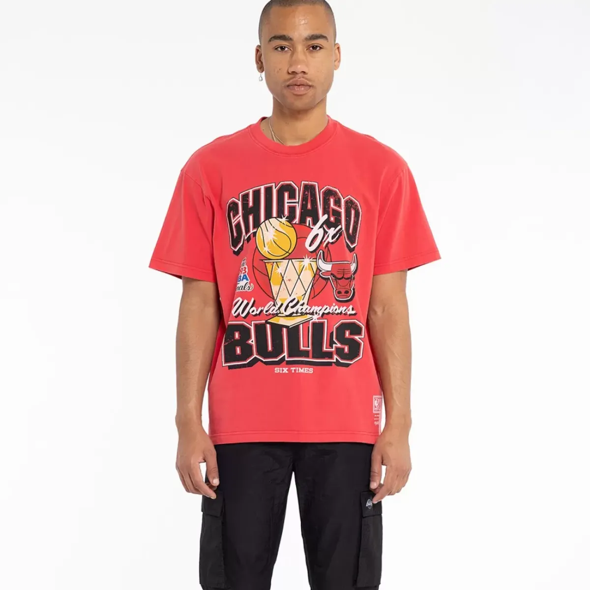 MITCHELL AND NESS Tees & Tanks<Chicago Bulls Champ History T-Shirt Unisex