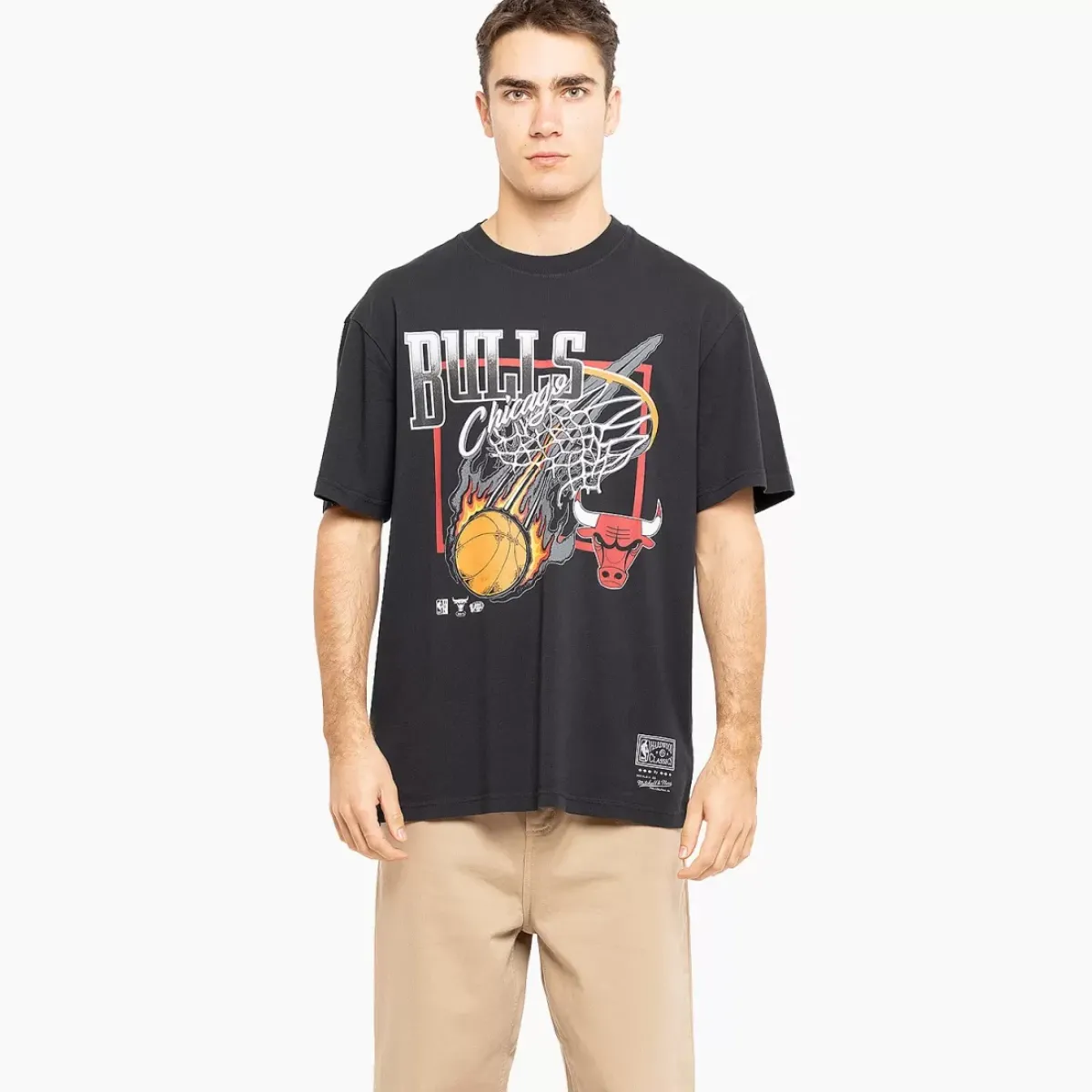MITCHELL AND NESS Tees & Tanks<Chicago Bulls Fireball Tee Unisex