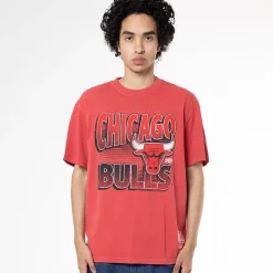 MITCHELL AND NESS Tees & Singlets<Chicago Bulls Incline Stack Tee Unisex