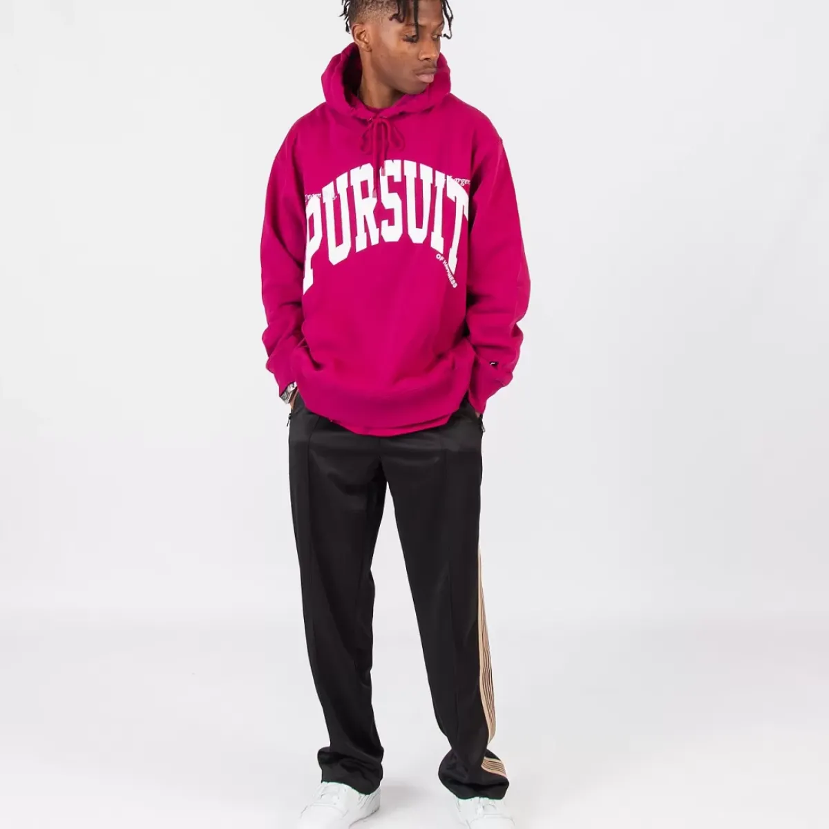 Pursuit of Happiness Tees & Singlets<Classic Heavyweight Pullover In Boysenberry/White/Concrete