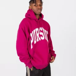 Pursuit of Happiness Tees & Singlets<Classic Heavyweight Pullover In Boysenberry/White/Concrete