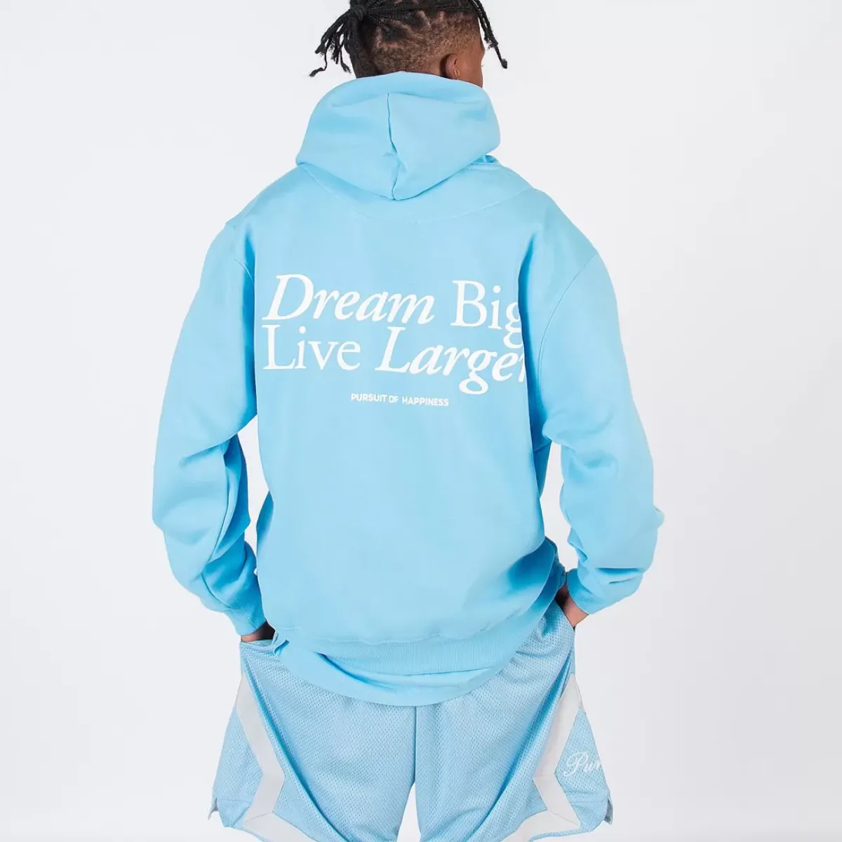 Pursuit of Happiness Hoodies & Crews<Classic Heavyweight Pullover In Skylight/White