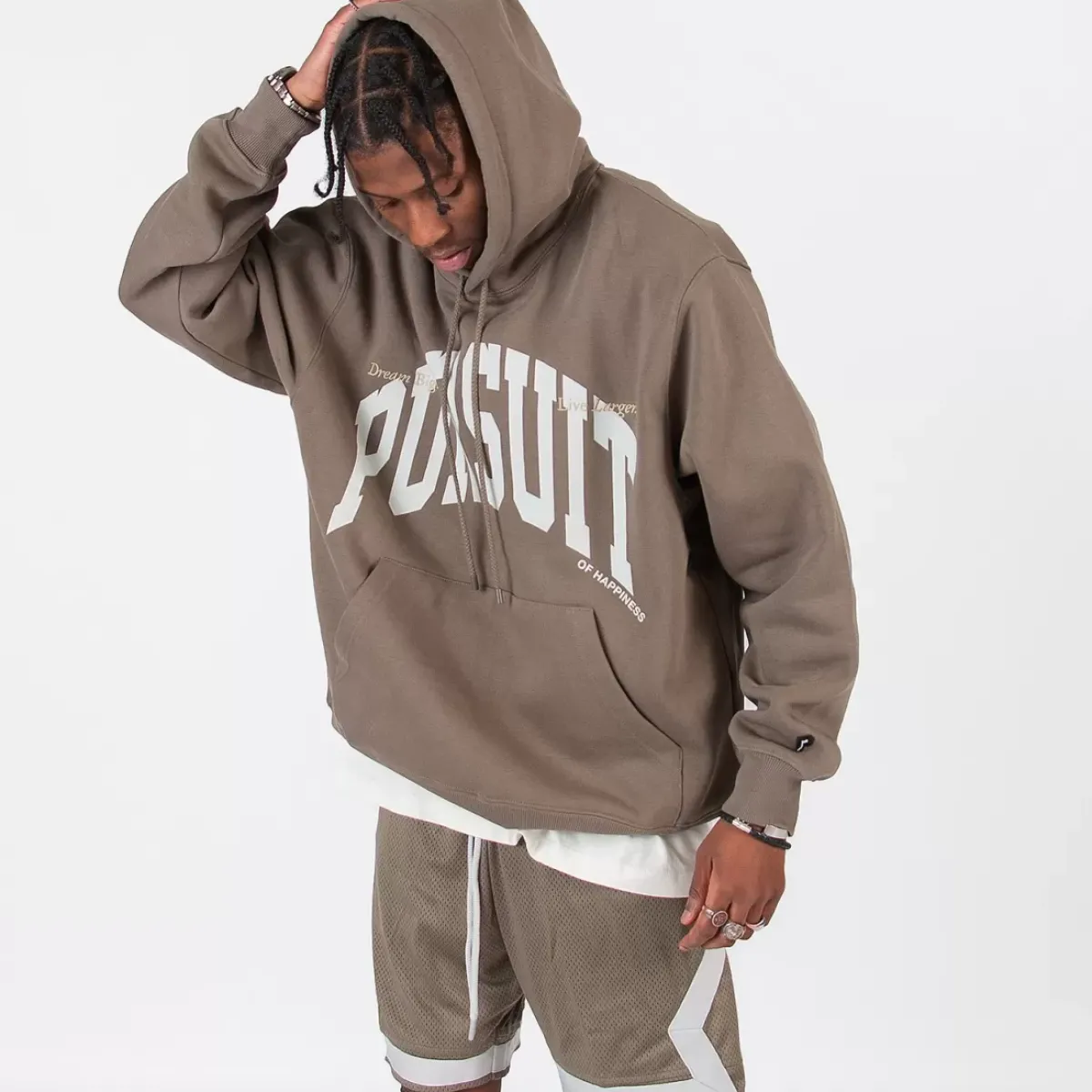 Pursuit of Happiness Hoodies & Crews<Classic Heavyweight Pullover In Otter/Concrete/Sand