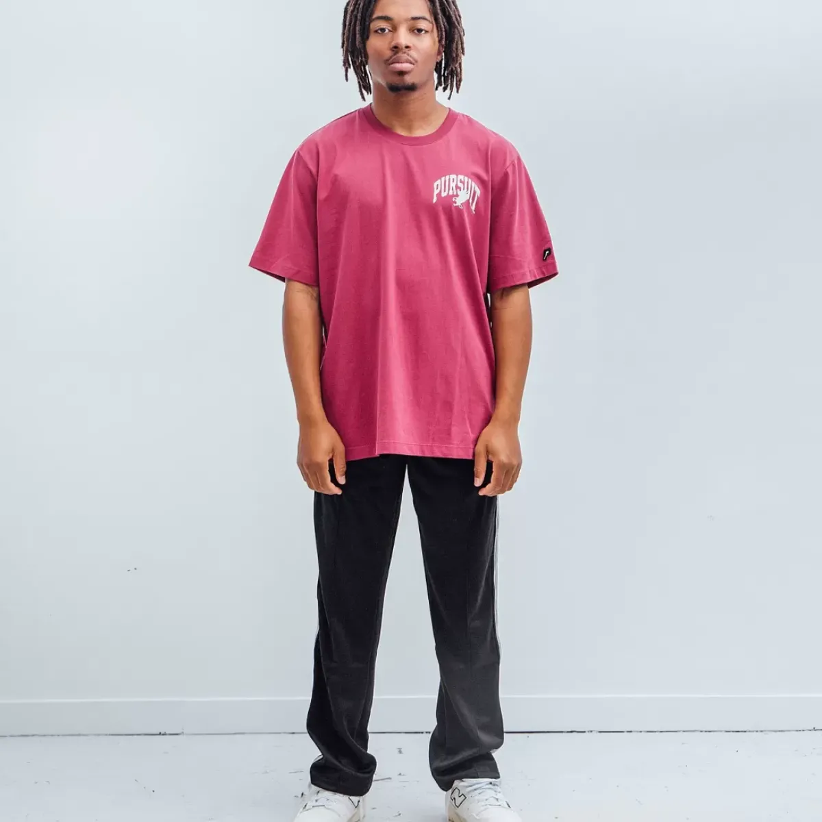 Pursuit of Happiness Tees & Singlets<Classic Track Lessons Tee In Boysenberry/White