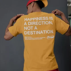 Pursuit of Happiness Tees & Singlets<Classic Track Pursuit Tee Gold Quote