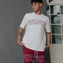 Pursuit of Happiness Tees & Singlets<Classic Track Pursuit Tee White
