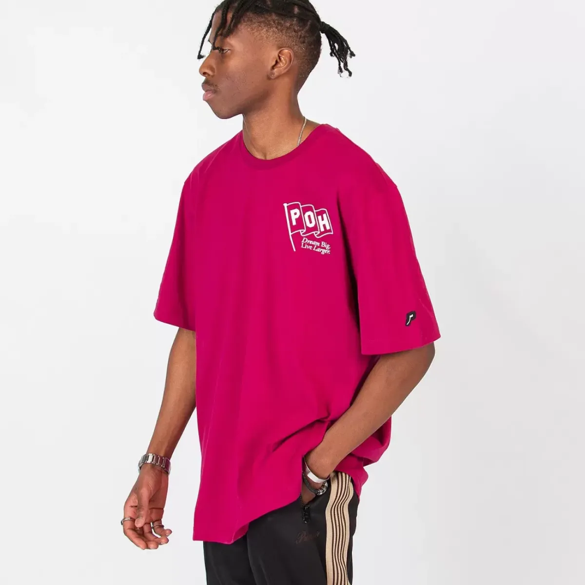 Pursuit of Happiness Tees & Singlets<Classic Track Tee Flag In Boysenberry/White