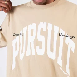 Pursuit of Happiness Tees & Singlets<Classic Track Tee Move Print In Sand/White/Midnight