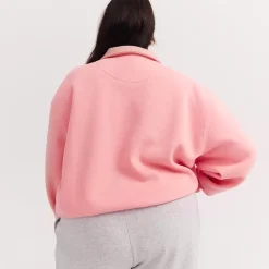 Taylor Sport Hoodies & Crews<Collared Crew In Rose Pink