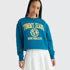 TOMMY HILFIGER Hoodies & Crews<College Logo Cropped Sweatshirt