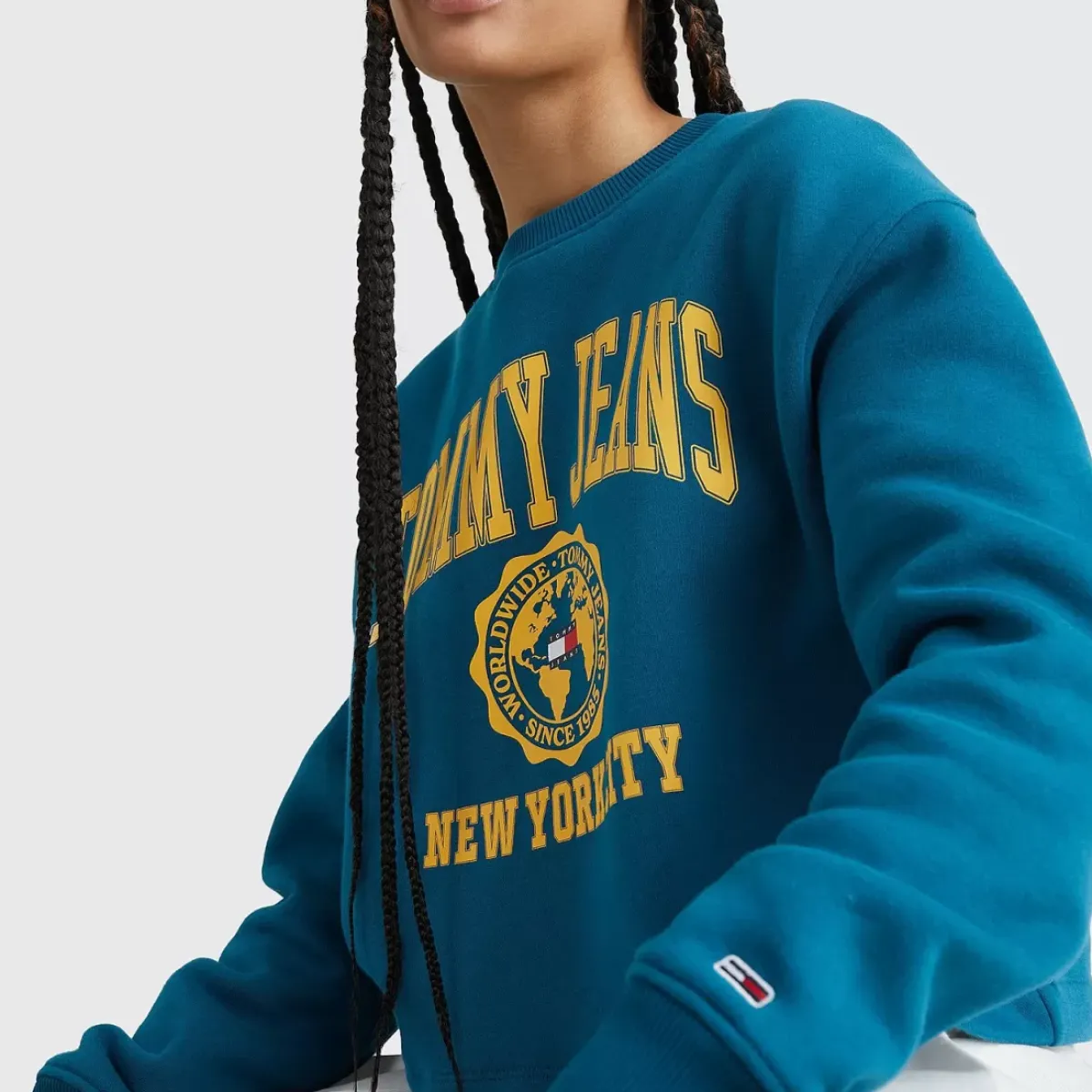 TOMMY HILFIGER Hoodies & Crews<College Logo Cropped Sweatshirt