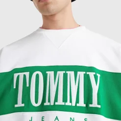TOMMY HILFIGER Hoodies & Crews<Colour-Blocked Logo Embroidery Sweatshirt