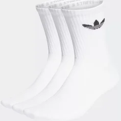Adidas Originals Socks & Underwear<Cushioned Trefoil Mid-Cut Crew Socks 3 Pack