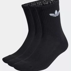 Adidas Originals Socks & Underwear<Cushioned Trefoil Mid-Cut Crew Socks 3 Pack
