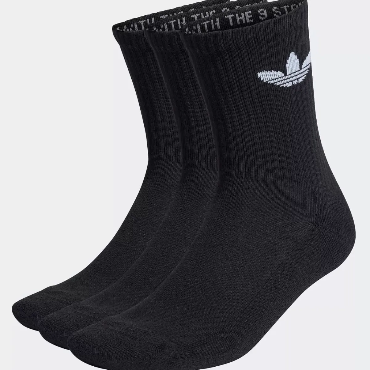 Adidas Originals Socks & Underwear<Cushioned Trefoil Mid-Cut Crew Socks 3 Pack