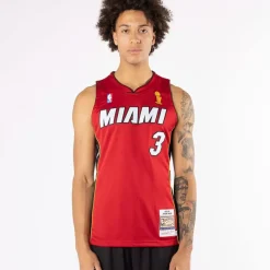 MITCHELL AND NESS Tees & Singlets<Dwayne Wade Miami Heat 05-06 Road Authentic Jersey