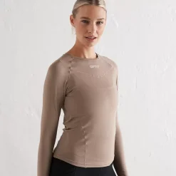 Aim Tees & Tanks<Espresso Soft Seamless Long Sleeve T-Shirt
