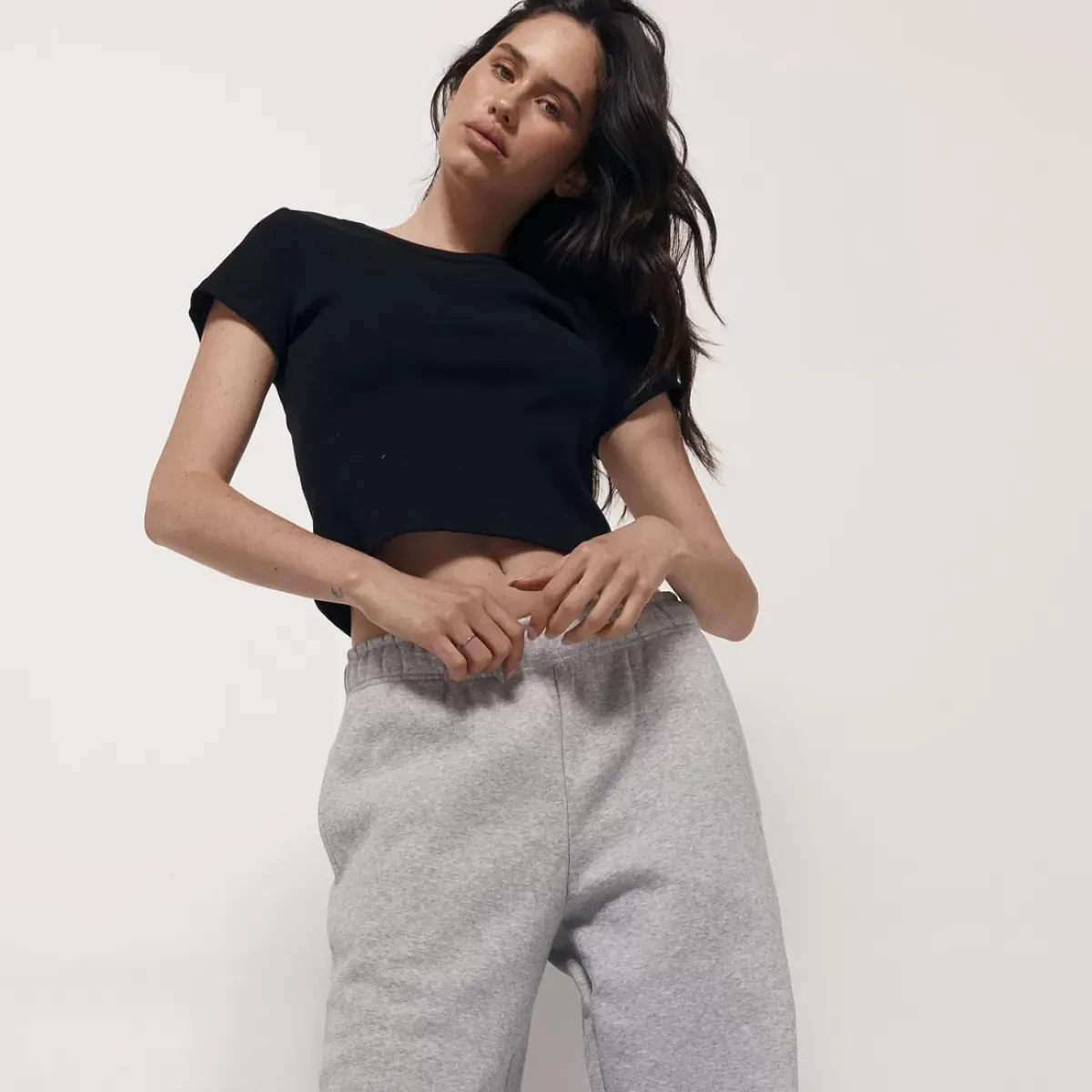 Taylor Sport Tees & Tanks<Essential Rib Tee In Black