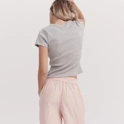 Taylor Sport Tees & Tanks<Essential Rib Tee In Grey
