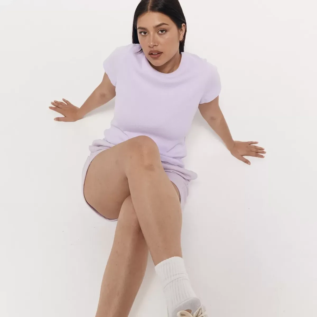Taylor Sport Tees & Tanks<Essential Rib Tee In Lilac