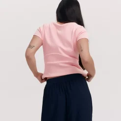 Taylor Sport Tees & Tanks<Essential Rib Tee In Rose Pink