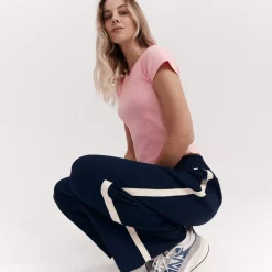 Taylor Sport Tees & Tanks<Essential Rib Tee In Rose Pink