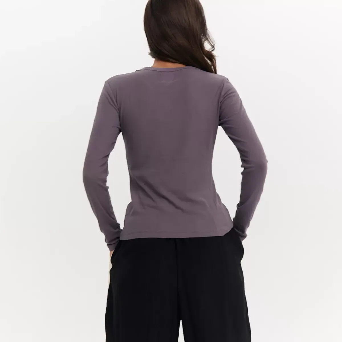 Taylor Sport Tees & Tanks<Everyday Rib Long Sleeve In Shadow