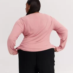 Taylor Sport Tees & Tanks<Everyday Rib Long Sleeve In Rose Pink