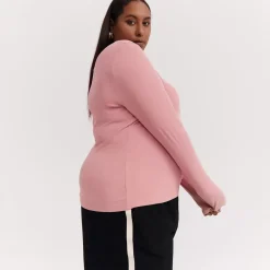 Taylor Sport Tees & Tanks<Everyday Rib Long Sleeve In Rose Pink