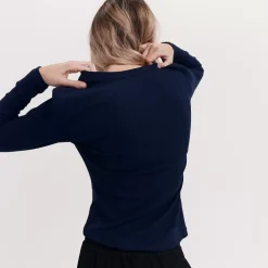 Taylor Sport Tees & Tanks<Everyday Rib Long Sleeve In Navy