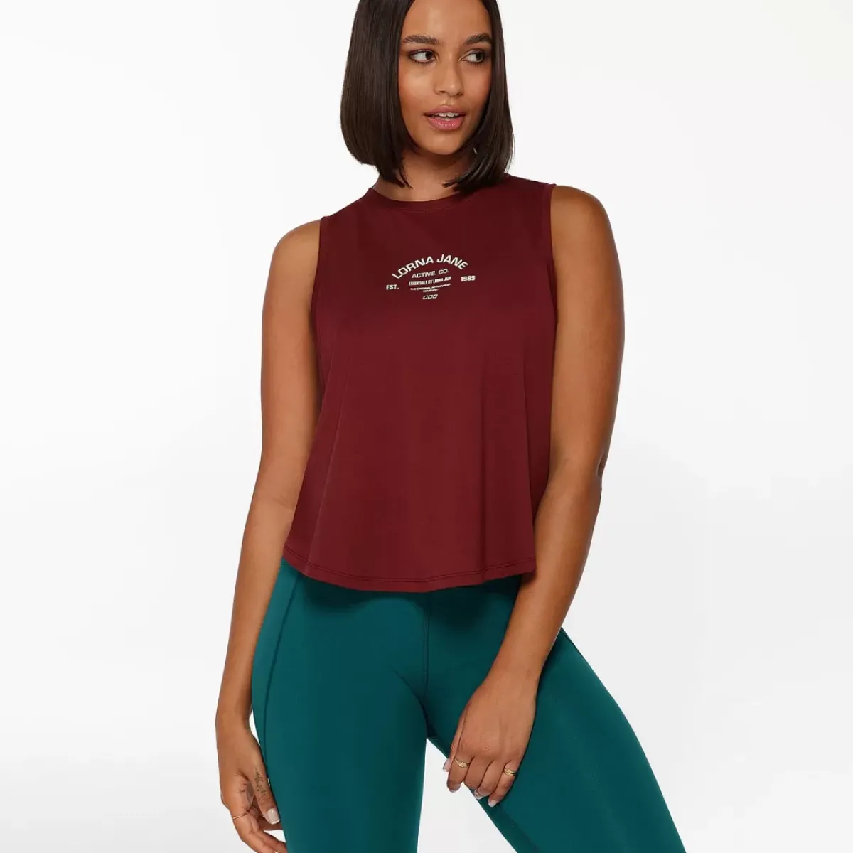 Lorna Jane Tees & Tanks<Full Time Active Cropped Tank