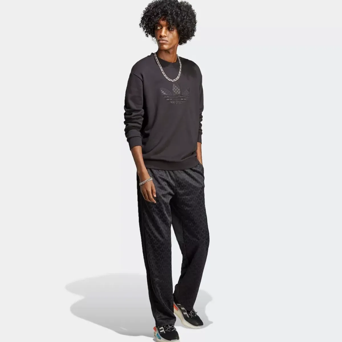 Adidas Originals Hoodies & Crews<Graphics Monogram Crew Sweatshirt