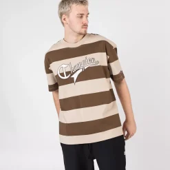 Champion Tees & Tanks<Heritage Collegiate Stripe Cursive Script Tee