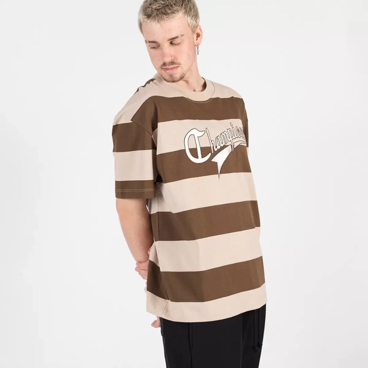 Champion Tees & Tanks<Heritage Collegiate Stripe Cursive Script Tee